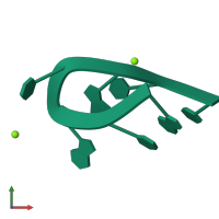 PDB entry 184d coloured by chain, front view.