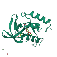 Monomeric assembly 1 of PDB entry 1a2u coloured by chemically distinct molecules, front view.