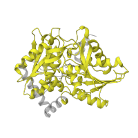 The deposited structure of PDB entry 1a5b contains 1 copy of Pfam domain PF00291 (Pyridoxal-phosphate dependent enzyme) in Tryptophan synthase beta chain. Showing 1 copy in chain B.