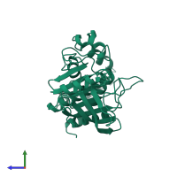 Tyrosine-protein phosphatase non-receptor type 1 in PDB entry 1a5y, assembly 1, side view.