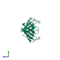 T-cell surface antigen CD2 in PDB entry 1a7b, assembly 2, side view.