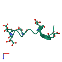 PDB entry 1ad7 coloured by chain, top view.