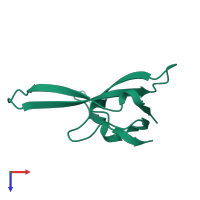 PDB entry 1ae3 coloured by chain, top view.