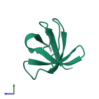 Monomeric assembly 1 of PDB entry 1aey coloured by chemically distinct molecules, side view.