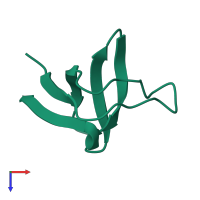 Monomeric assembly 1 of PDB entry 1aey coloured by chemically distinct molecules, top view.