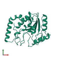 Uracil-DNA glycosylase in PDB entry 1akz, assembly 1, front view.