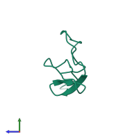 Complement C1r subcomponent heavy chain in PDB entry 1apq, assembly 1, side view.