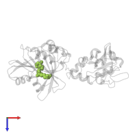 S-ADENOSYL-L-HOMOCYSTEINE in PDB entry 1aqi, assembly 1, top view.