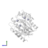 MERCURY (II) ION in PDB entry 1arm, assembly 1, side view.