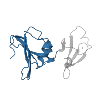 The deposited structure of PDB entry 1at1 contains 2 copies of CATH domain 3.30.70.140 (Alpha-Beta Plaits) in Aspartate carbamoyltransferase regulatory chain. Showing 1 copy in chain B.