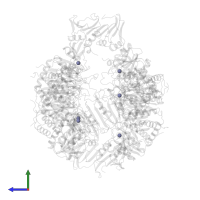 ZINC ION in PDB entry 1at1, assembly 1, side view.