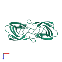 Protease in PDB entry 1az5, assembly 1, top view.