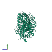 Lactotransferrin in PDB entry 1b0l, assembly 1, side view.