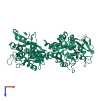 Lactotransferrin in PDB entry 1b0l, assembly 1, top view.