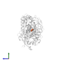 FE (III) ION in PDB entry 1b0l, assembly 1, side view.