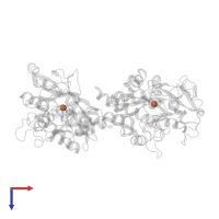 FE (III) ION in PDB entry 1b0l, assembly 1, top view.