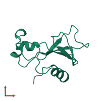 Monomeric assembly 1 of PDB entry 1b21 coloured by chemically distinct molecules, front view.