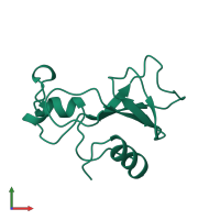 Monomeric assembly 3 of PDB entry 1b21 coloured by chemically distinct molecules, front view.