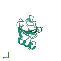 Ribonuclease in PDB entry 1b21, assembly 3, side view.