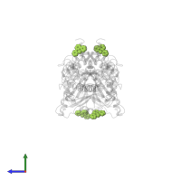 2,2':6',2''-TERPYRIDINE PLATINUM(II) Chloride in PDB entry 1b7e, assembly 1, side view.