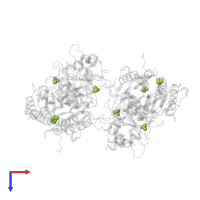 SULFATE ION in PDB entry 1bk4, assembly 1, top view.