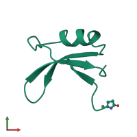 Monomeric assembly 1 of PDB entry 1brz coloured by chemically distinct molecules, front view.
