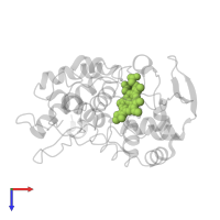 PROTOPORPHYRIN IX CONTAINING FE in PDB entry 1bva, assembly 1, top view.