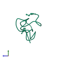 Kappa-stichotoxin-She3a in PDB entry 1c2u, assembly 1, side view.