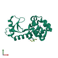 PDB entry 1c6t coloured by chain, front view.