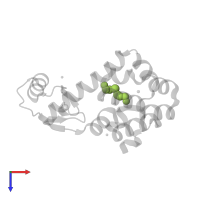 BETA-MERCAPTOETHANOL in PDB entry 1c6t, assembly 1, top view.
