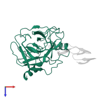 Serine protease 1 in PDB entry 1c9t, assembly 1, top view.