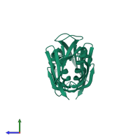 Cellular retinoic acid-binding protein 1 in PDB entry 1cbi, assembly 1, side view.