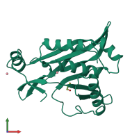 PDB entry 1cia coloured by chain, front view.