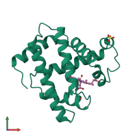 PDB entry 1cik coloured by chain, front view.