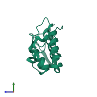 Basic phospholipase A2 VRV-PL-VIIIa in PDB entry 1cl5, assembly 1, side view.