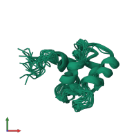 PDB entry 1cmf coloured by chain, ensemble of 20 models, front view.