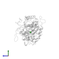 CHLORIDE ION in PDB entry 1cpu, assembly 1, side view.