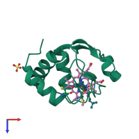 PDB entry 1cri coloured by chain, top view.