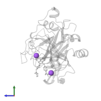 SODIUM ION in PDB entry 1d3p, assembly 1, side view.