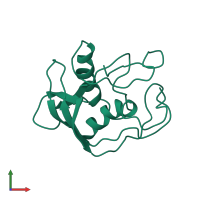 Peptide deformylase in PDB entry 1def, assembly 1, front view.