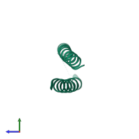 PDB entry 1df4 coloured by chain, side view.