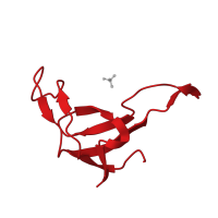 The deposited structure of PDB entry 1dj7 contains 1 copy of CATH domain 2.30.30.50 (SH3 type barrels.) in Ferredoxin-thioredoxin reductase, variable chain. Showing 1 copy in chain B.