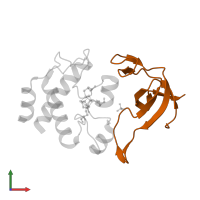 Ferredoxin-thioredoxin reductase, variable chain in PDB entry 1dj7, assembly 1, front view.