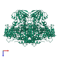 Trimethylamine dehydrogenase in PDB entry 1djn, assembly 1, top view.