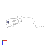 ZINC ION in PDB entry 1dl6, assembly 1, top view.