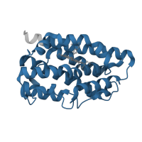 The deposited structure of PDB entry 1dve contains 1 copy of Pfam domain PF01126 (Heme oxygenase) in Heme oxygenase 1. Showing 1 copy in chain A.