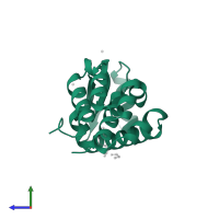 Endolysin in PDB entry 1dyg, assembly 1, side view.