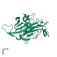 Kappa-carrageenase in PDB entry 1dyp, assembly 1, top view.