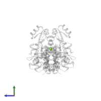 MAGNESIUM ION in PDB entry 1e19, assembly 1, side view.