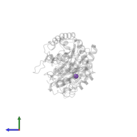 SODIUM ION in PDB entry 1e43, assembly 1, side view.